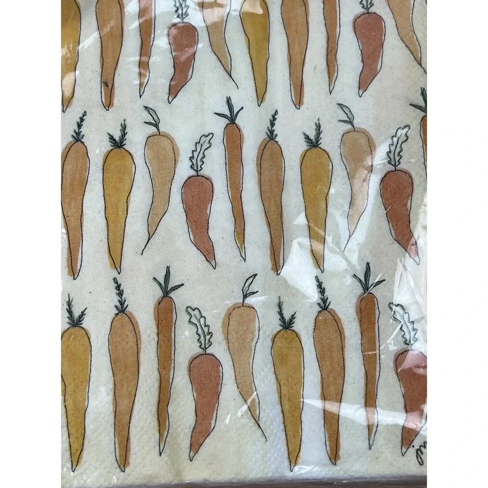 Celebrate The Home Carrot Easter Spring Lunch‎ Napkins Package of 40 NEW